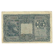 Geldschein, Italien, 10 Lire, KM:32a, S+