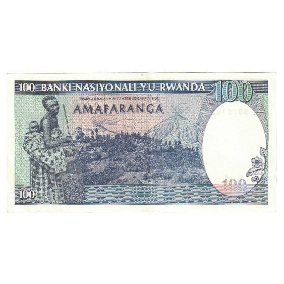 Banknote, Rwanda, 100 Francs, 1989, 1989-04-24, KM:18, EF(40-45)