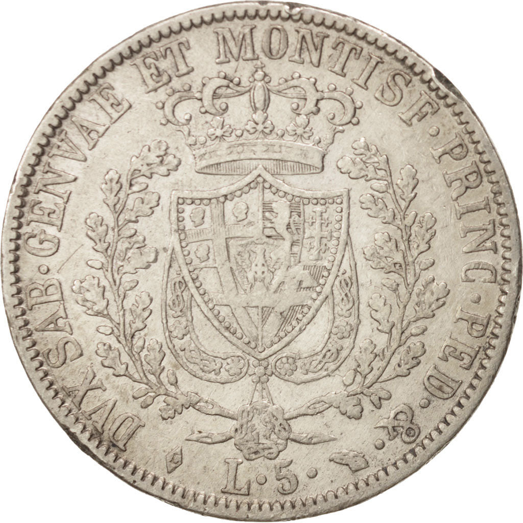 Munten, Italiaanse staten, SARDINIA, Carlo Felice, 5 Lire, 1829, Torino, ZF