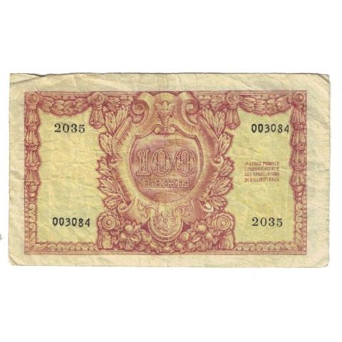 Banknote, Italy, 100 Lire, 1951, 1951-12-31, KM:92a, VF(20-25)