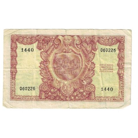 Banknote, Italy, 100 Lire, 1951, 1951-12-31, KM:92a, VF(20-25)