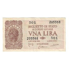 Biljet, Italië, 1 Lira, 1944, 1944-11-23, KM:29c, SUP
