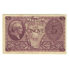 Banknote, Italy, 5 Lire, 1944, 1944-11-23, KM:31a, EF(40-45)