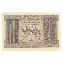 Banknote, Italy, 1 Lira, KM:26, AU(55-58)