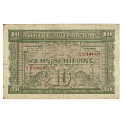 Banknote, Austria, 10 Schilling, 1944, 1944, KM:106, VF(20-25)