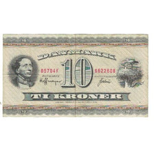Banknote, Denmark, 10 Kroner, Undated (1959), KM:44p, EF(40-45)