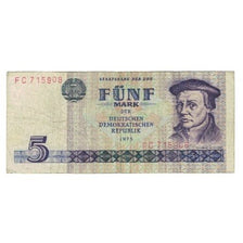 Banknote, Germany - Democratic Republic, 5 Mark, 1975, KM:27A, VF(20-25)