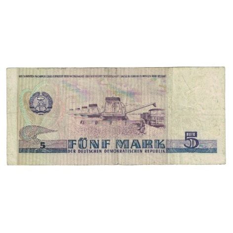 Banknote, Germany - Democratic Republic, 5 Mark, 1975, KM:27A, VF(20-25)