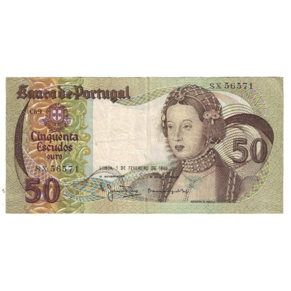Banconote, Portogallo, 50 Escudos, 1980, 1980-02-01, KM:174a, BB