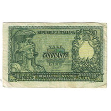 Banknote, Italy, 50 Lire, 1951, 1951-12-31, KM:91a, VF(20-25)