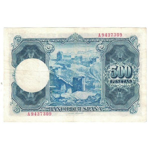 Banknote, Spain, 500 Pesetas, 1954, 1954-07-22, KM:148a, EF(40-45)