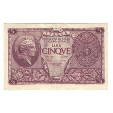 Banknote, Italy, 5 Lire, 1944, 1944-11-23, KM:31c, EF(40-45)