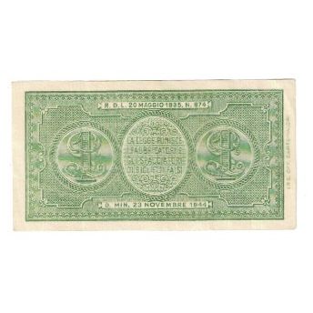 Banconote, Italia, 1 Lira, 1944, 1944-11-23, KM:29c, SPL-