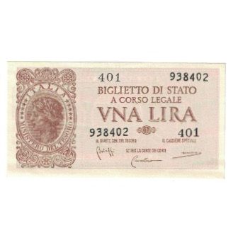 Banknote, Italy, 1 Lira, 1944, 1944-11-23, KM:29c, UNC(63)