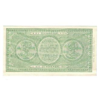 Banknote, Italy, 1 Lira, 1944, 1944-11-23, KM:29c, UNC(63)