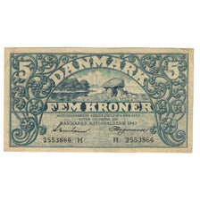 Billete, 5 Kroner, 1942, Dinamarca, KM:30h, MBC