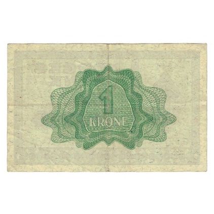 Billete, 1 Krone, 1944, Noruega, KM:15a, MBC