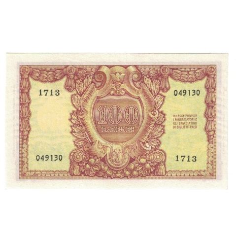 Banknote, Italy, 100 Lire, 1951, 1951-12-24, KM:92a, AU(55-58)