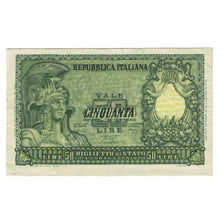 Nota, Itália, 50 Lire, 1951, 1951-12-31, KM:91a, EF(40-45)