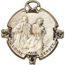 France, Gloire aux Serbes, Medal, 1916, Excellent Quality, Bargas, Silvered