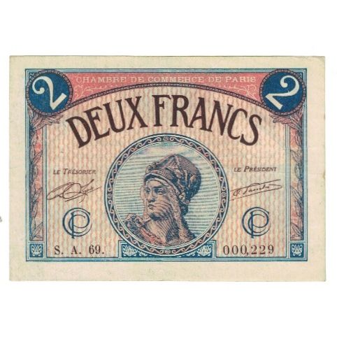 France, Paris, 2 Francs, 1920, EF(40-45), Pirot:97-28