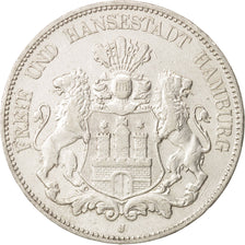 German States, HAMBURG, 5 Mark, 1902, Hamburg, EF(40-45), Silver, KM:610