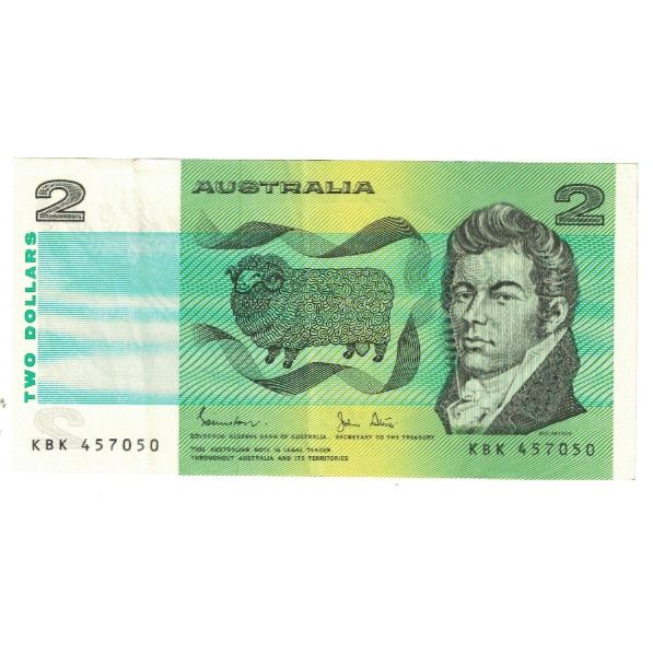 Banknote, Australia, 2 Dollars, KM:43c, AU(55-58)