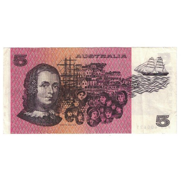 Banknote, Australia, 5 Dollars, KM:44g, EF(40-45)