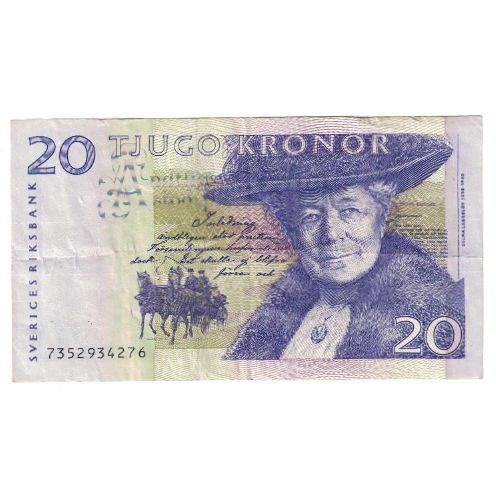 Billete, 20 Kronor, Suecia, KM:63a, MBC