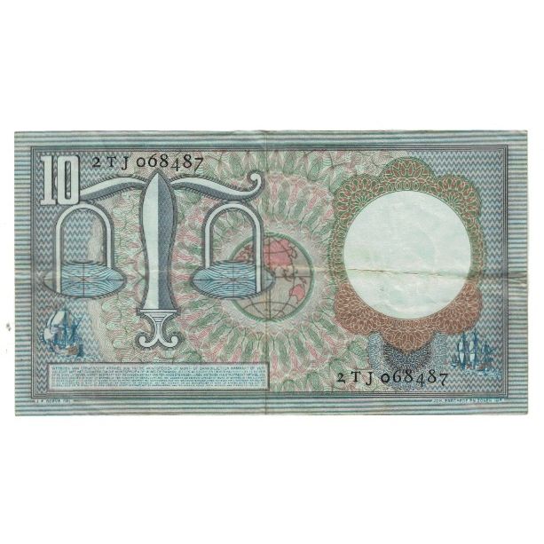 Banknote, Netherlands, 10 Gulden, 1953, 1953-03-23, KM:85, EF(40-45)