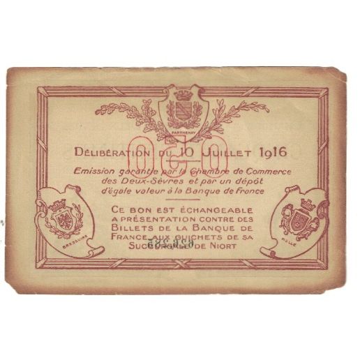 France, Deux-Sèvres, 50 Centimes, 1916, VF(20-25), Pirot:93-7