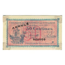 France, Toulouse, 50 Centimes, 1914, EF(40-45), Pirot:122-1