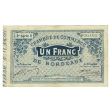 France, Bordeaux, 1 Franc, 1914, EF(40-45), Pirot:30-2