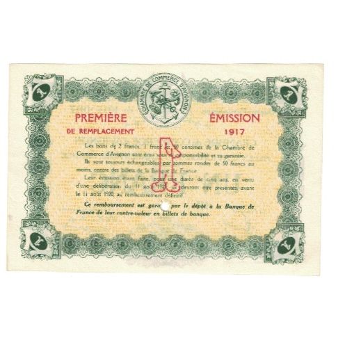 France, Avignon, 1 Franc, 1920, EF(40-45), Pirot:18-17