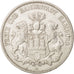 German States, HAMBURG, 5 Mark, 1876, Hamburg, EF(40-45), Silver, KM:598