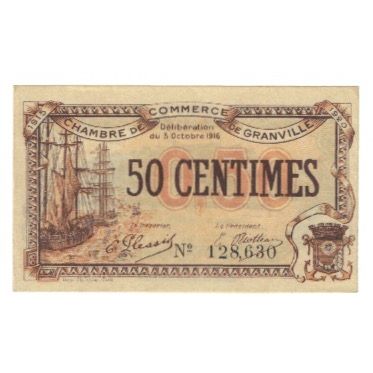 France, Granville, 50 Centimes, 1916, UNC(63), Pirot:60-7