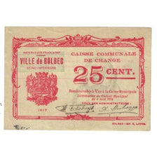 France, Bolbec, 25 Centimes, 1917, Caisse Communale de Change, EF(40-45)