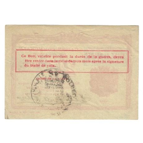 France, Bolbec, 25 Centimes, 1917, Caisse Communale de Change, EF(40-45)
