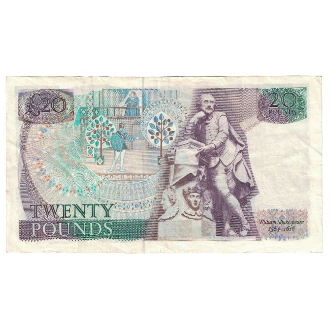 Banknote, Great Britain, 20 Pounds, KM:380b, EF(40-45)