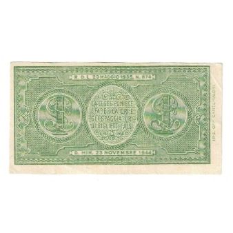 Banconote, Italia, 1 Lira, 1944, 1944-11-23, KM:29c, SPL-