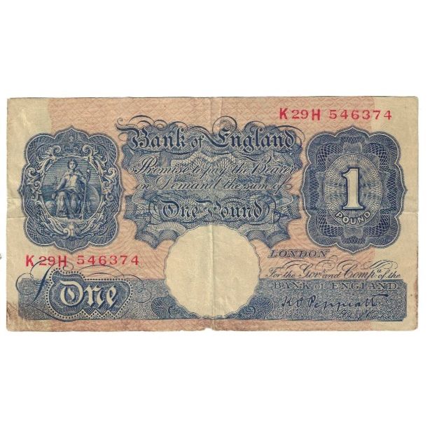 Banknote, Great Britain, 1 Pound, KM:367a, VF(20-25)