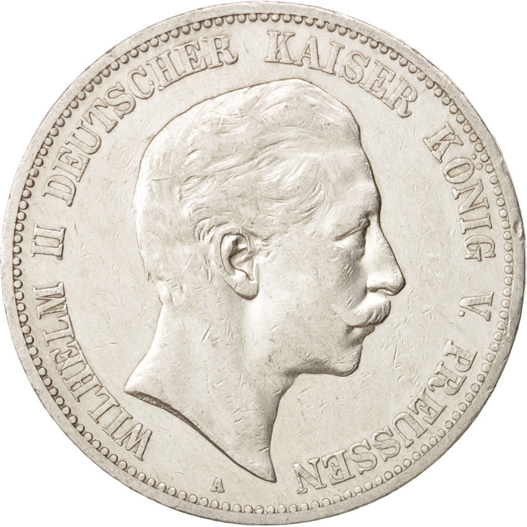German States, PRUSSIA, Wilhelm II, 5 Mark, 1898, Berlin, EF(40-45),Silver,KM523