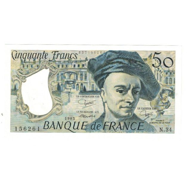 Frankreich, 50 Francs, Quentin de La Tour, 1983, STROHL TRONCHE DENTAUD, UNZ-