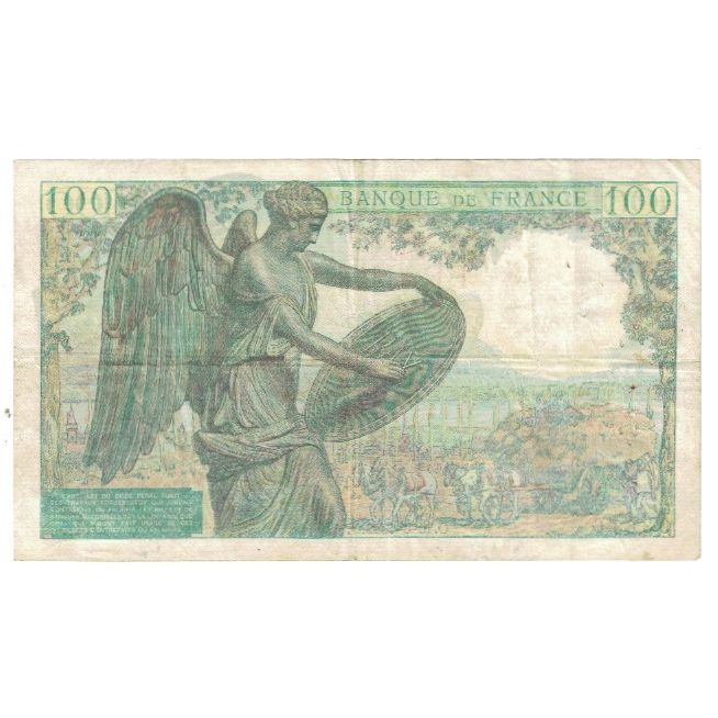 France, 100 Francs, Descartes, 1942, 1942-05-15, EF(40-45), Fayette:27.1