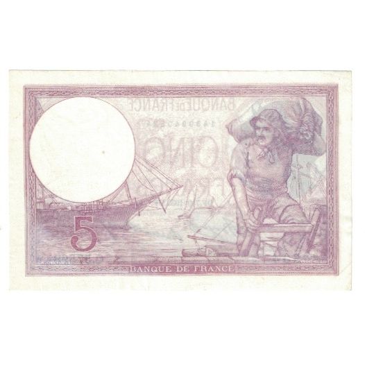 France, 5 Francs, Violet, 1933, 1933-09-07, SUP, Fayette:3.17, KM:83