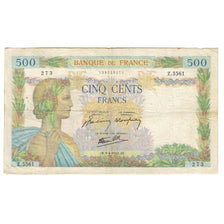 France, 500 Francs, La Paix, 1942, P. Rousseau and R. Favre-Gilly, 1942-04-09