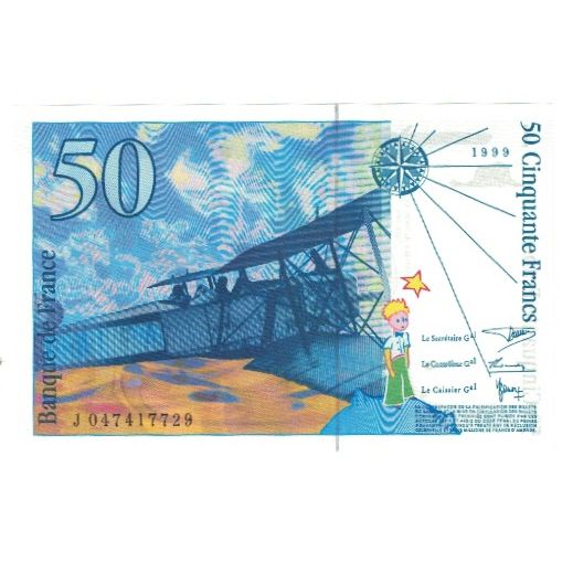 Francja, 50 Francs, St Exupéry, 1999, D.Bruneel-J.Bonnardin-Y.Barroux
