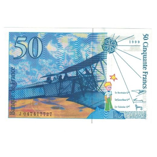 France, 50 Francs, St Exupéry, 1999, D.Bruneel-J.Bonnardin-Y.Barroux