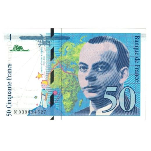 Francia, 50 Francs, St Exupéry, 1997, D.Bruneel-J.Bonnardin-Y.Barroux, UNC