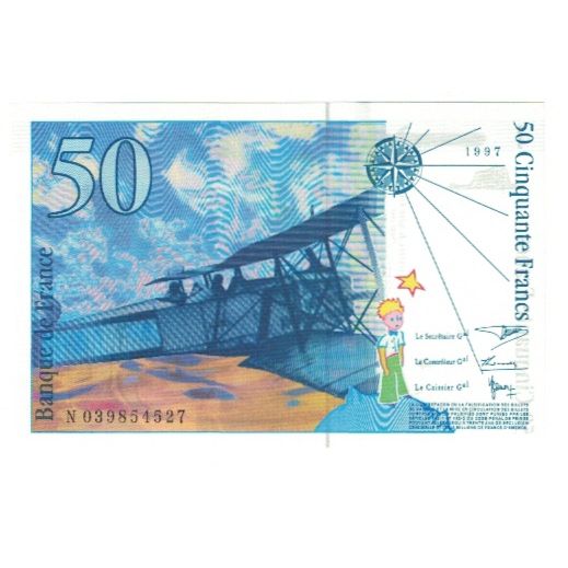 Francia, 50 Francs, St Exupéry, 1997, D.Bruneel-J.Bonnardin-Y.Barroux, UNC